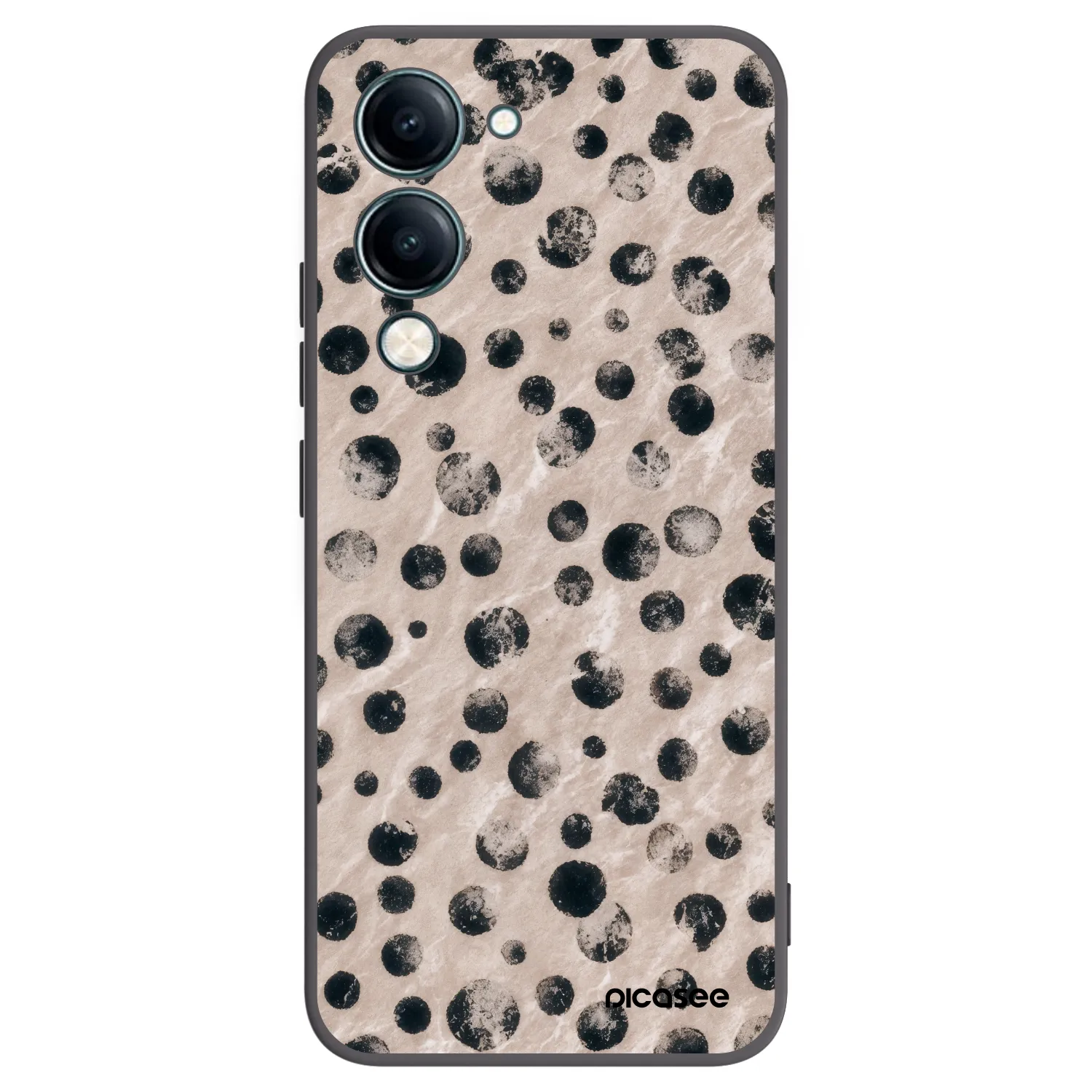 Picasee silikonowe czarne etui na Vivo Y29s 5G - Inked