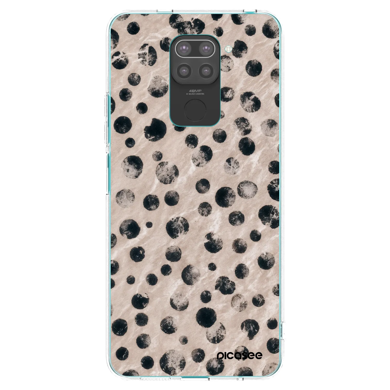 Picasee silikonowe czarne etui na Xiaomi Redmi Note 9 - Inked