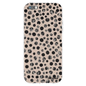 Picasee silikonowe przeźroczyste etui na Apple iPhone 5/5S/SE - Dots