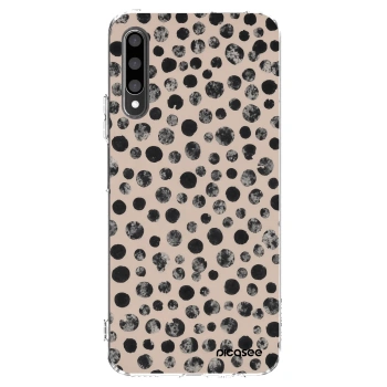 Picasee silikonowe przeźroczyste etui na Honor 9X Pro - Dots