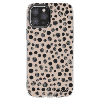 Picasee silikonowe przeźroczyste etui na Apple iPhone 12 Pro Max - Dots