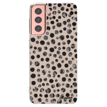 Picasee silikonowe przeźroczyste etui na Samsung Galaxy S21 5G G991B - Dots