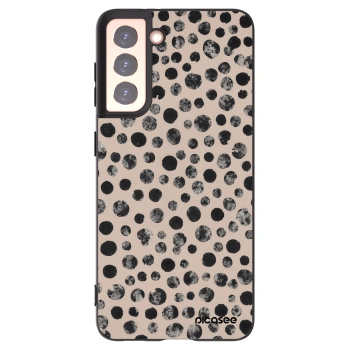 Picasee silikonowe czarne etui na Samsung Galaxy S21 5G G991B - Dots