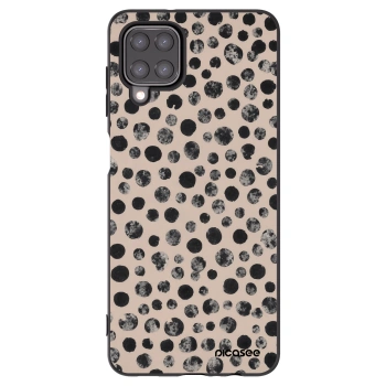 Picasee silikonowe czarne etui na Samsung Galaxy A12 A125F - Dots