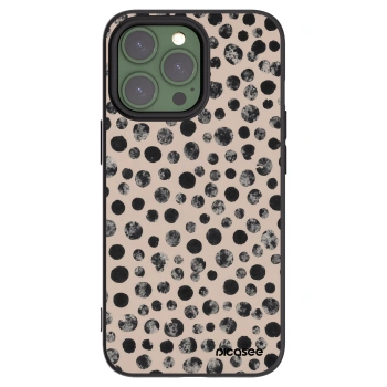 Picasee silikonowe czarne etui na Apple iPhone 13 Pro - Dots