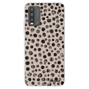 Picasee silikonowe czarne etui na Xiaomi Redmi 9T - Dots