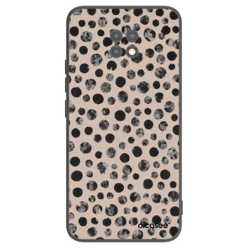 Picasee silikonowe czarne etui na Xiaomi Redmi Note 9T - Dots