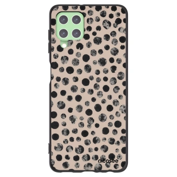 Picasee silikonowe czarne etui na Samsung Galaxy A22 A225F 4G - Dots