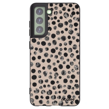 Picasee silikonowe czarne etui na Samsung Galaxy S21 FE 5G - Dots