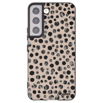 Picasee silikonowe czarne etui na Samsung Galaxy S22 5G - Dots