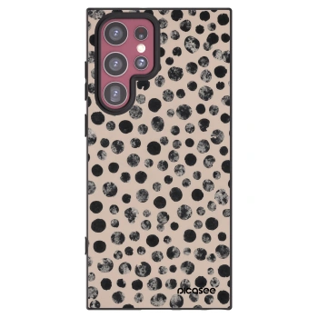 Picasee silikonowe czarne etui na Samsung Galaxy S22 Ultra 5G - Dots