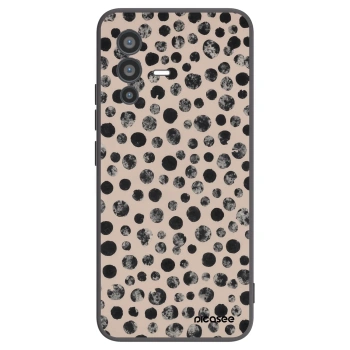 Picasee silikonowe czarne etui na Vivo V23 5G - Dots