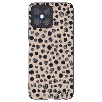 Picasee silikonowe czarne etui na Honor X8 4G - Dots