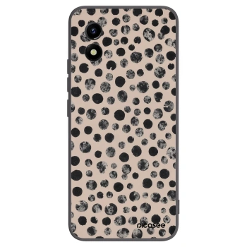 Picasee silikonowe czarne etui na Vivo Y01 - Dots