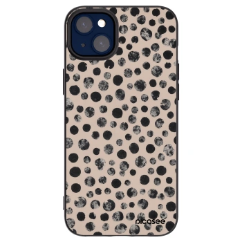 Picasee silikonowe czarne etui na Apple iPhone 14 Plus - Dots