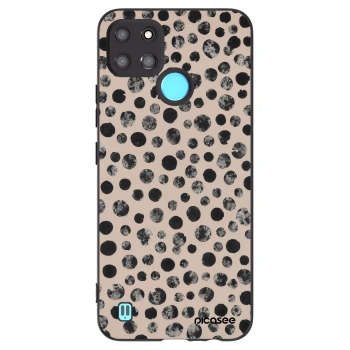 Picasee silikonowe czarne etui na Realme C21Y - Dots