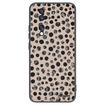 Picasee silikonowe czarne etui na Honor 70 - Dots