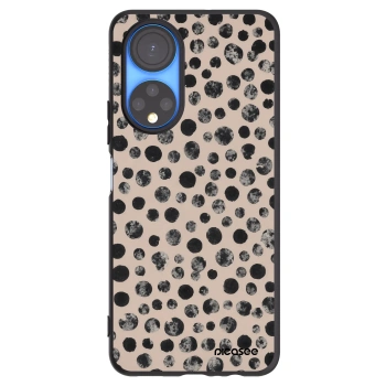 Picasee silikonowe czarne etui na Honor X7 - Dots