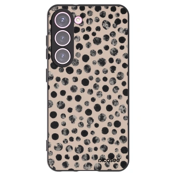 Picasee silikonowe czarne etui na Samsung Galaxy S23 5G - Dots