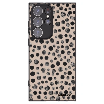 Picasee silikonowe czarne etui na Samsung Galaxy S23 Ultra 5G - Dots