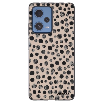 Picasee silikonowe czarne etui na Xiaomi Redmi Note 12 Pro 5G - Dots