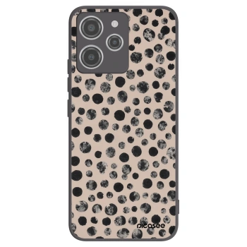 Picasee silikonowe czarne etui na Xiaomi Redmi 12 4G - Dots