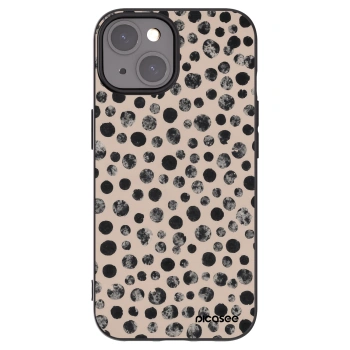 Picasee silikonowe czarne etui na Apple iPhone 15 - Dots