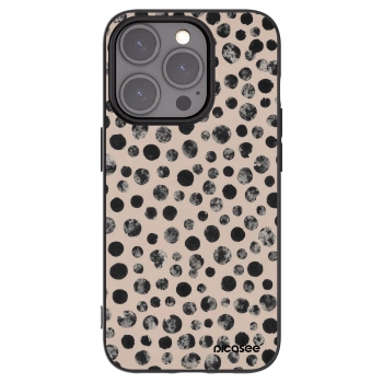 Picasee silikonowe czarne etui na Apple iPhone 15 Pro - Dots