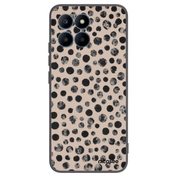 Picasee silikonowe czarne etui na Honor 70 Lite - Dots