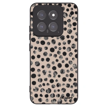 Picasee silikonowe czarne etui na Xiaomi 14 - Dots