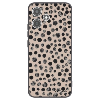 Picasee silikonowe czarne etui na Xiaomi Redmi 12 5G - Dots