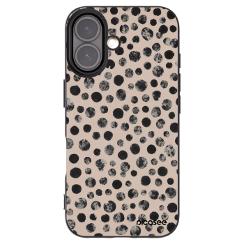 Picasee silikonowe czarne etui na Apple iPhone 16 - Dots