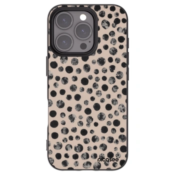 Picasee silikonowe czarne etui na Apple iPhone 16 Pro - Dots