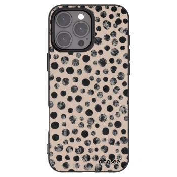 Picasee silikonowe czarne etui na Apple iPhone 16 Pro Max - Dots