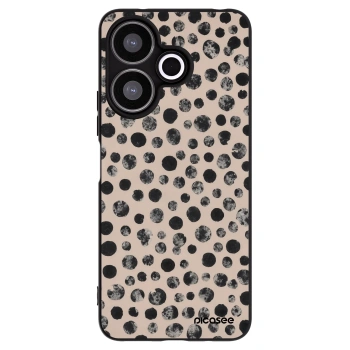 Picasee silikonowe czarne etui na Xiaomi Redmi 13 4G - Dots