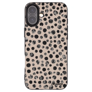 Picasee silikonowe czarne etui na Apple iPhone 16 Plus - Dots