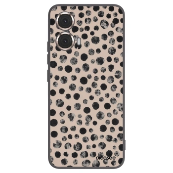 Picasee silikonowe czarne etui na Motorola Moto G85 - Dots