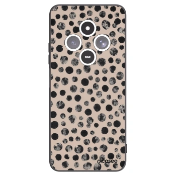 Picasee silikonowe czarne etui na Xiaomi Redmi 14C - Dots