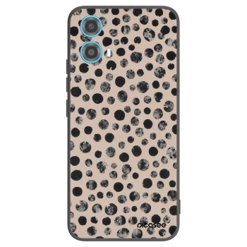 Picasee silikonowe czarne etui na Motorola Moto G34 5G - Dots