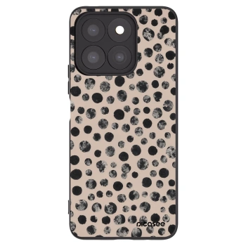 Picasee silikonowe czarne etui na Honor X8c - Dots