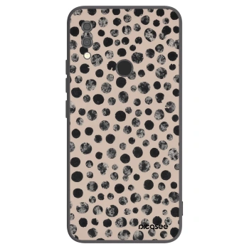 Picasee silikonowe czarne etui na Xiaomi Redmi Note 7 - Dots