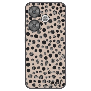 Picasee silikonowe czarne etui na Xiaomi Poco F6 - Dots
