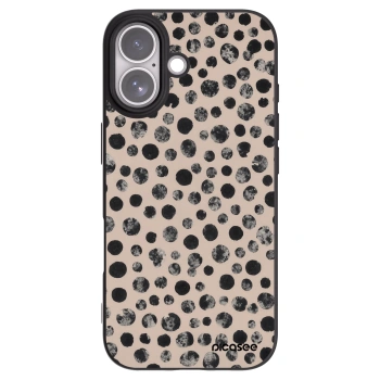 Picasee silikonowe czarne etui na Apple iPhone 17 - Dots