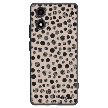 Picasee silikonowe czarne etui na Motorola Moto E14 - Dots