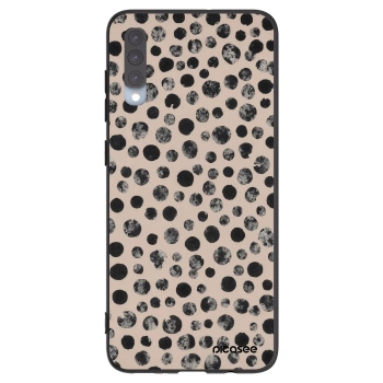 Picasee silikonowe czarne etui na Samsung Galaxy A70 A705F - Dots
