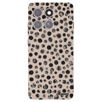Picasee silikonowe czarne etui na Motorola Edge 60 Pro - Dots