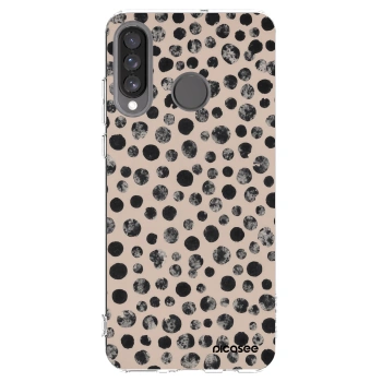 Picasee silikonowe przeźroczyste etui na Huawei P30 Lite - Dots