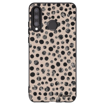 Picasee silikonowe czarne etui na Huawei P30 Lite - Dots