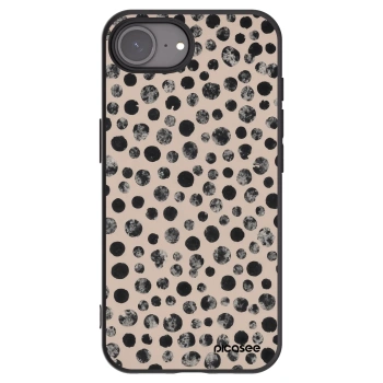 Picasee silikonowe czarne etui na Apple iPhone 17e - Dots