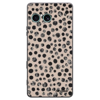 Picasee silikonowe czarne etui na Sony Xperia 10 VII - Dots